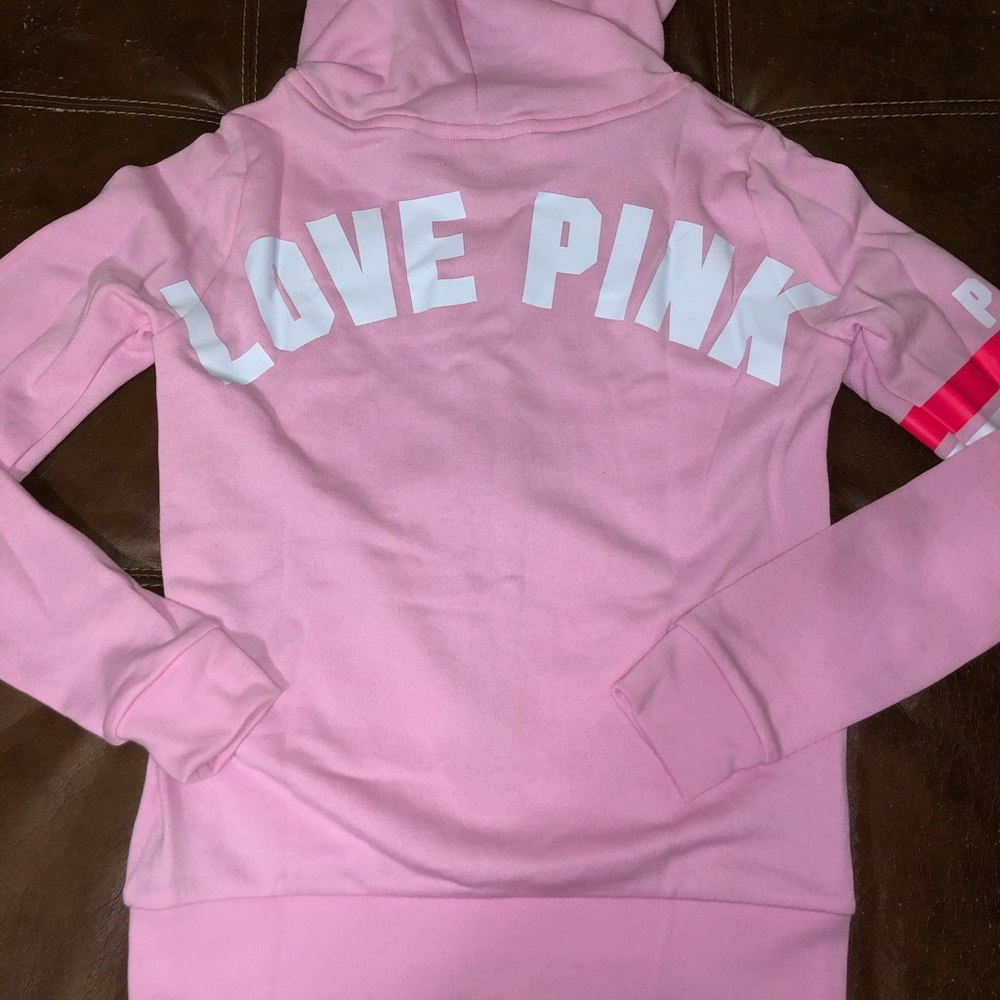 NWOT PINK Full Zip Hoodie size Small